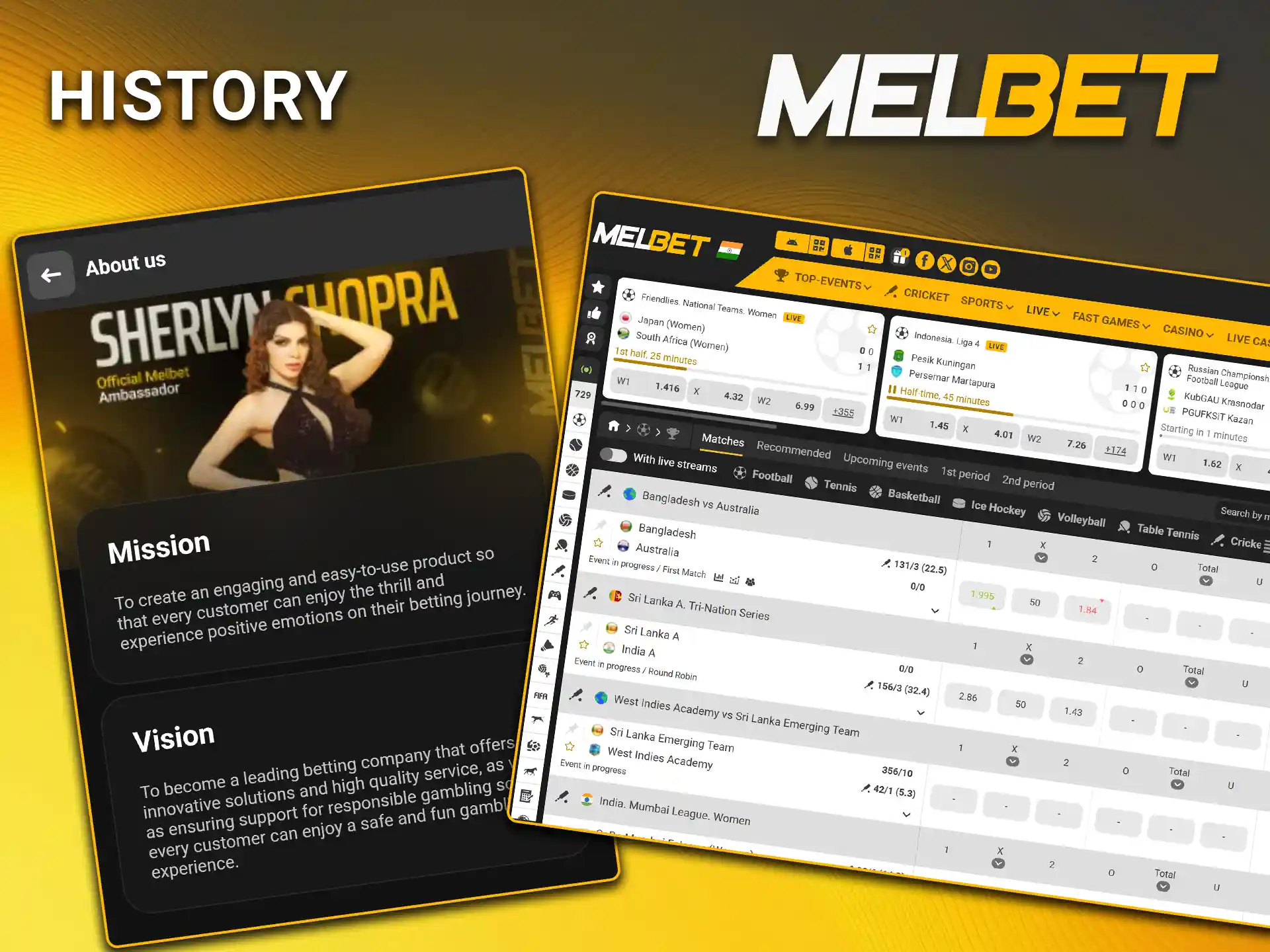 Learn about Melbet’s key facts and history.