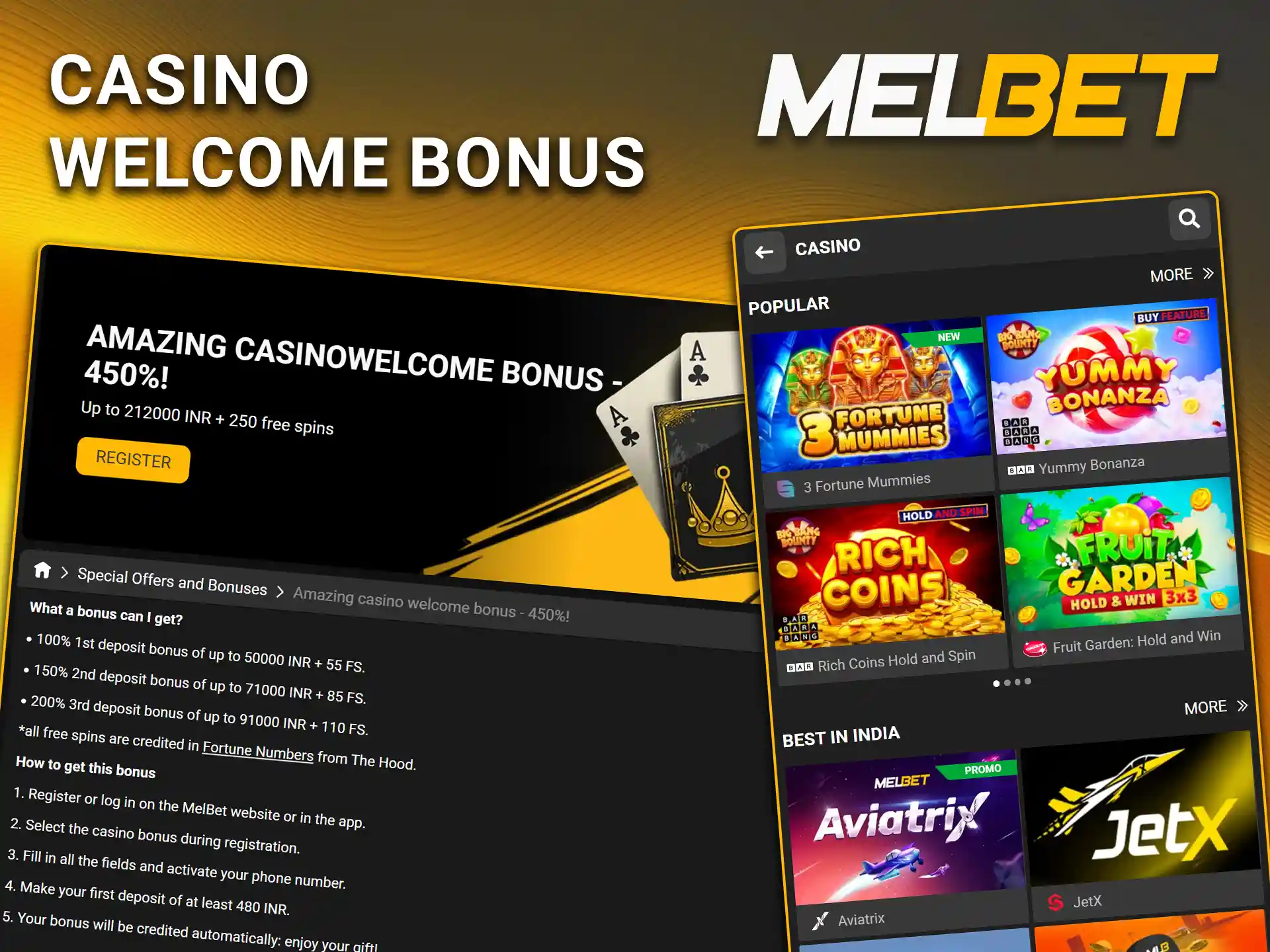 Make a deposit and claim your welcome bonus at Melbet.